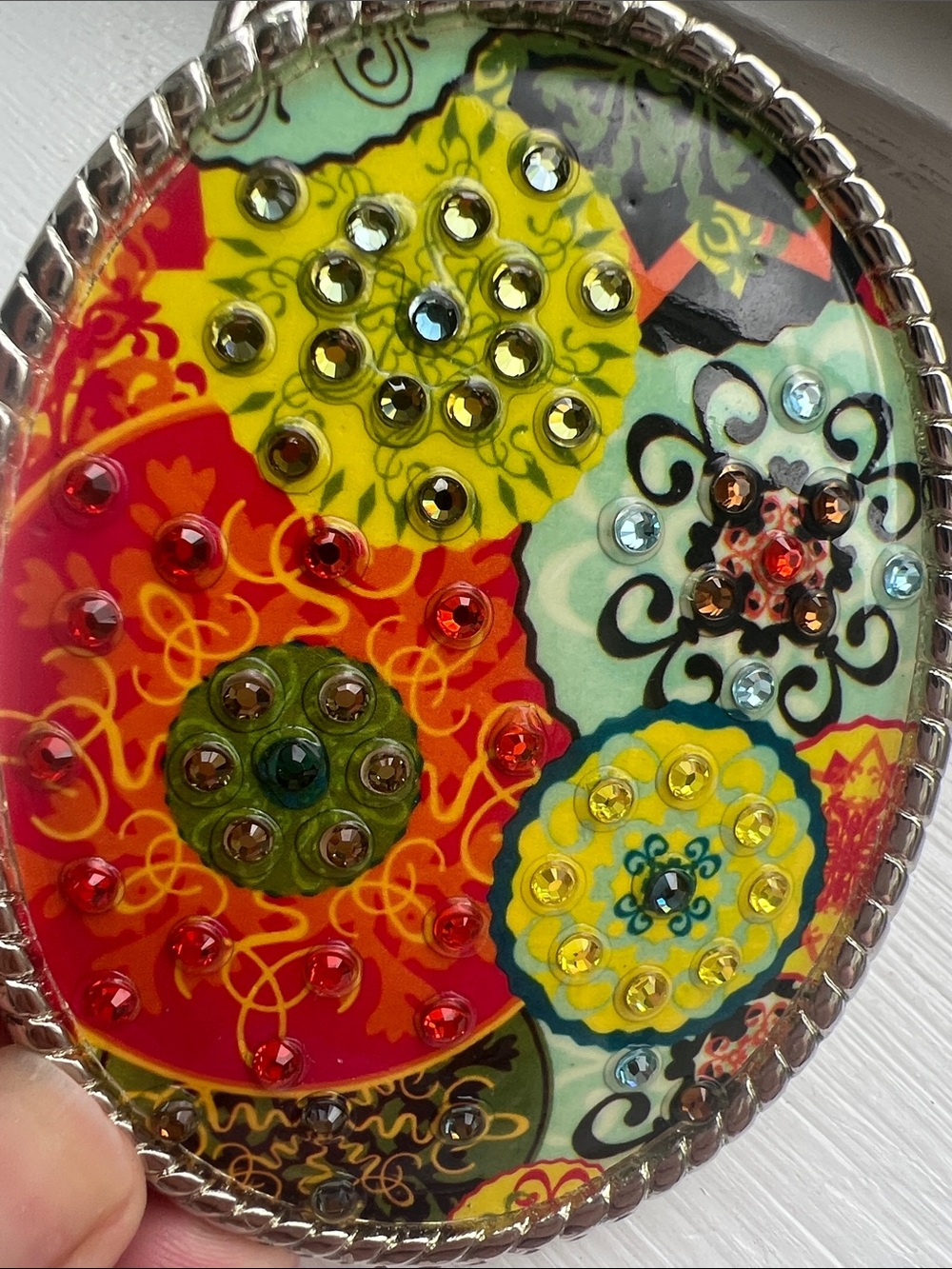Colorful 3.5” Rhinestone Belt Buckle - Picture 3 of 3